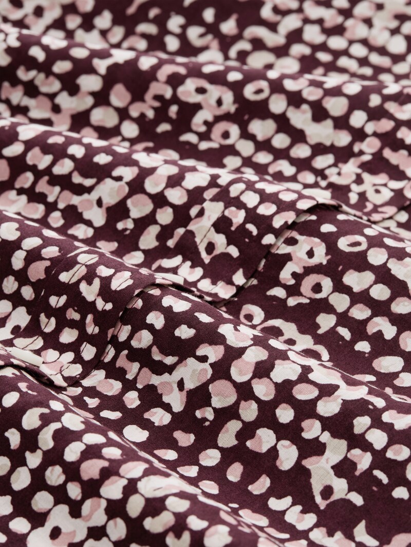 Tom Tailor Hemdbluse mit Muster - Dark Red Abstract Dot Design