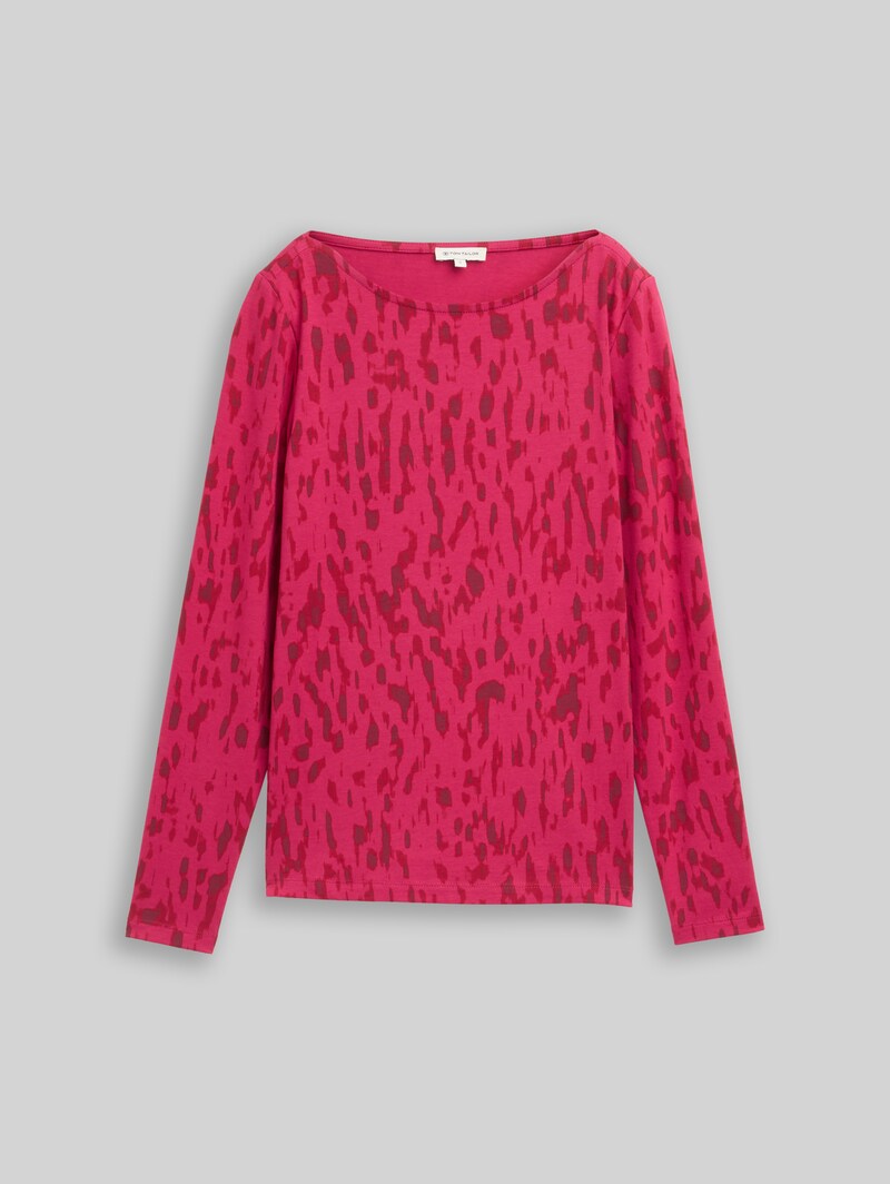 Tom Tailor Langarmshirt mit Muster - Pink Sparkle Design