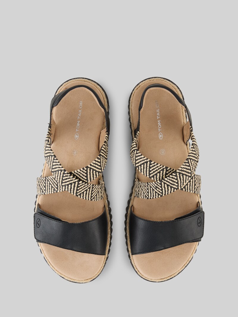Tom Tailor Sandalen mit Flecht-Detail - Black