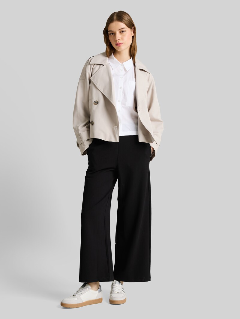 Tom Tailor High Waist Culotte Hose - Deep Black