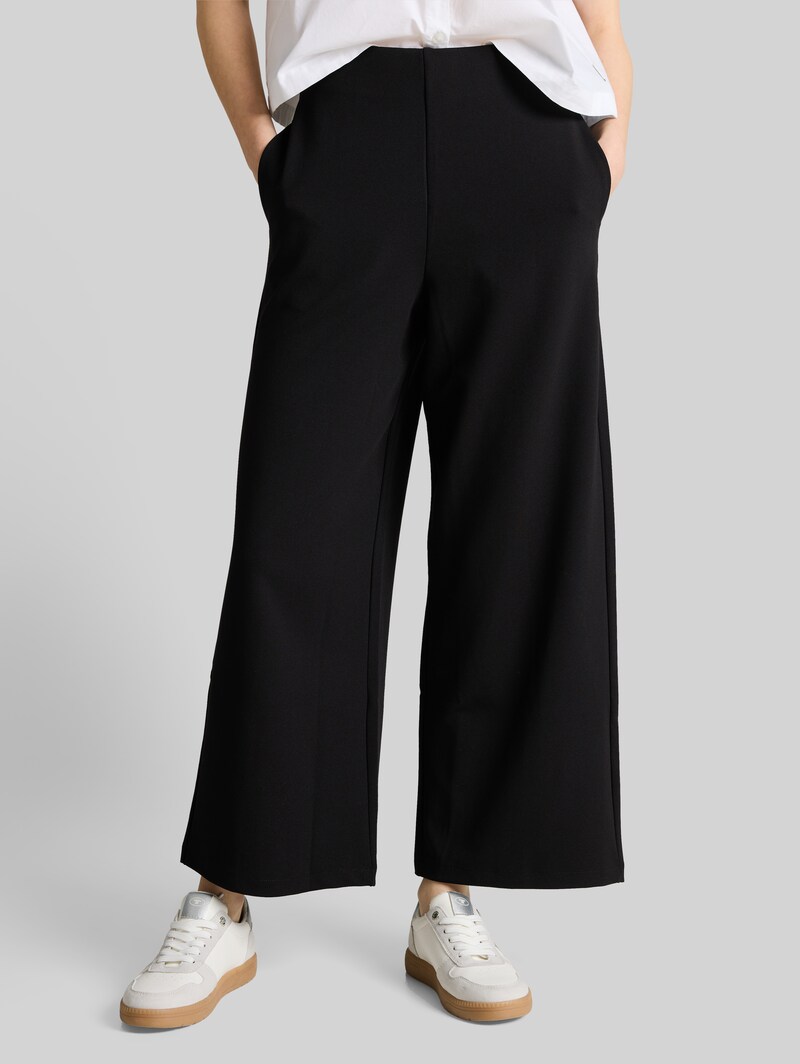 Tom Tailor High Waist Culotte Hose - Deep Black