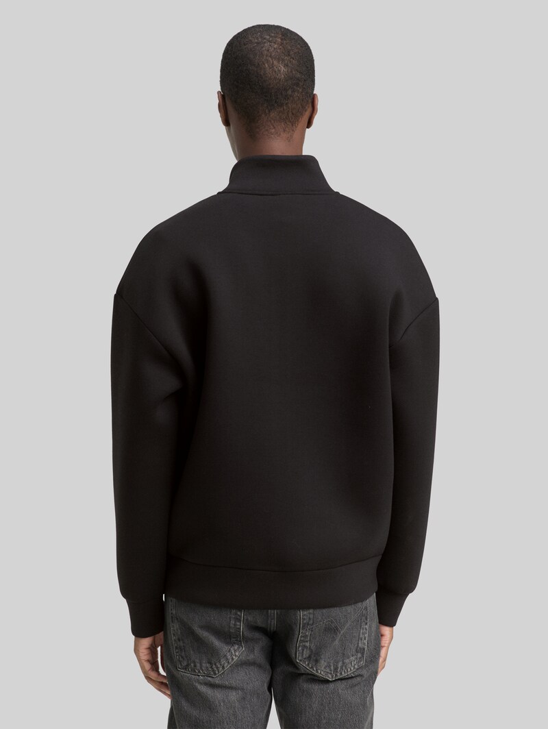 Tom Tailor Relaxed Scuba Sweatjacke - Black