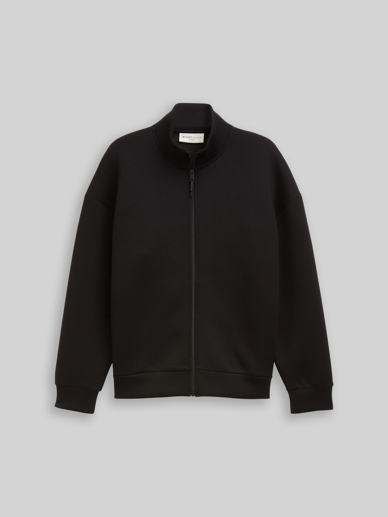 Tom Tailor Relaxed Scuba Sweatjacke - Black