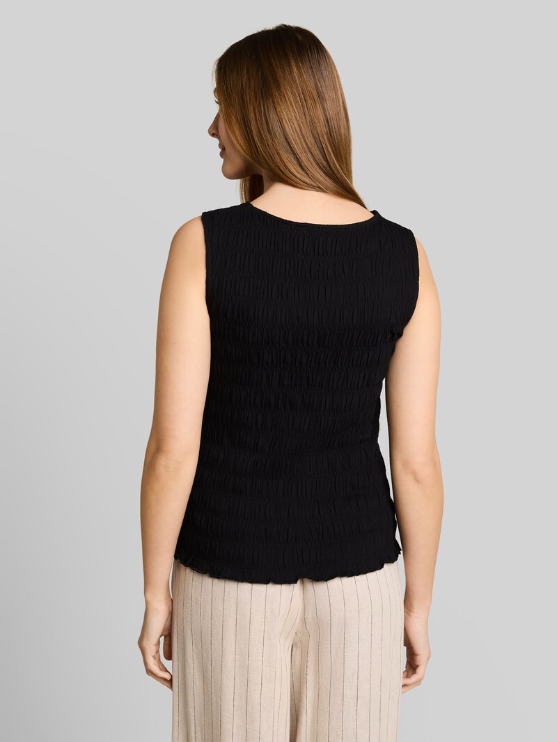 Tom Tailor Smock Top mit Stretch - Deep Black