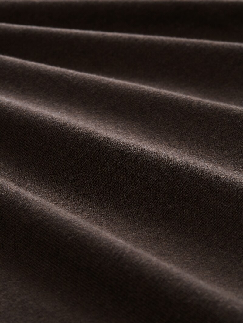 Tom Tailor Plus Size - Strickpullover mit Logo Stickerei - Dark Chocolate Brown Melange
