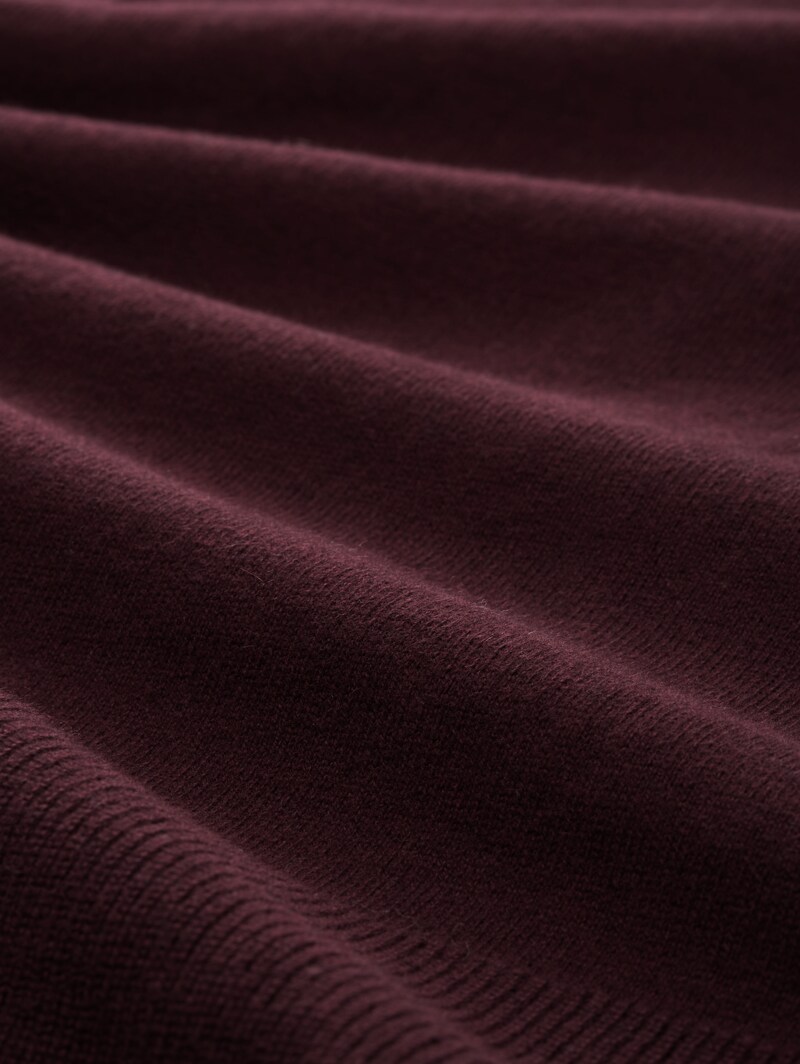 Tom Tailor Strickpullover mit Kaschmir-Anteil - Dark Red Mélange