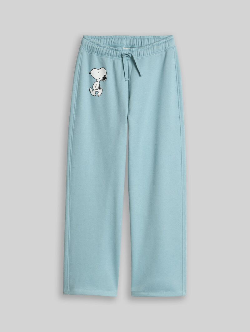 Tom Tailor Wide Leg Jogginghose mit Snoopy-Print - Tourmaline