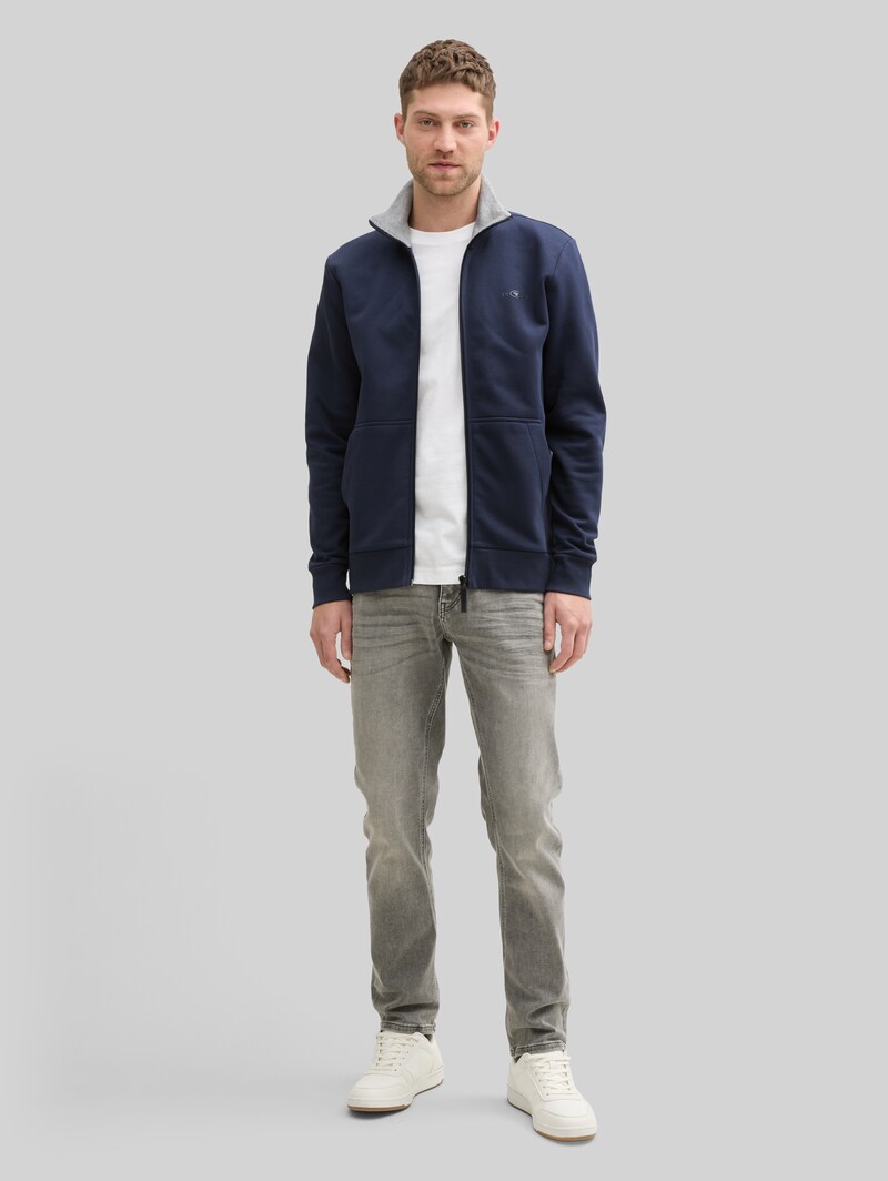 Tom Tailor Sweatjacke mit Stehkragen - Sky Captain Blue