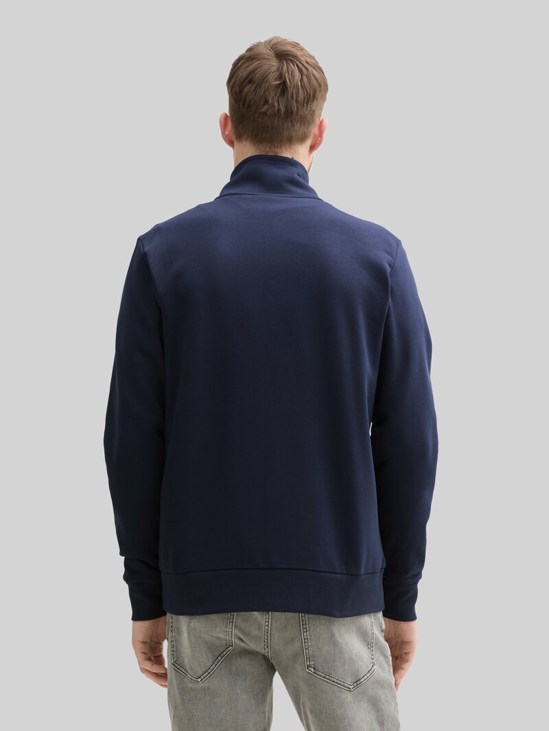 Tom Tailor Sweatjacke mit Stehkragen - Sky Captain Blue