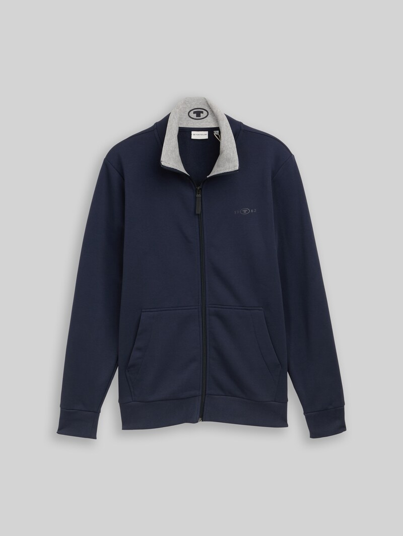 Tom Tailor Sweatjacke mit Stehkragen - Sky Captain Blue