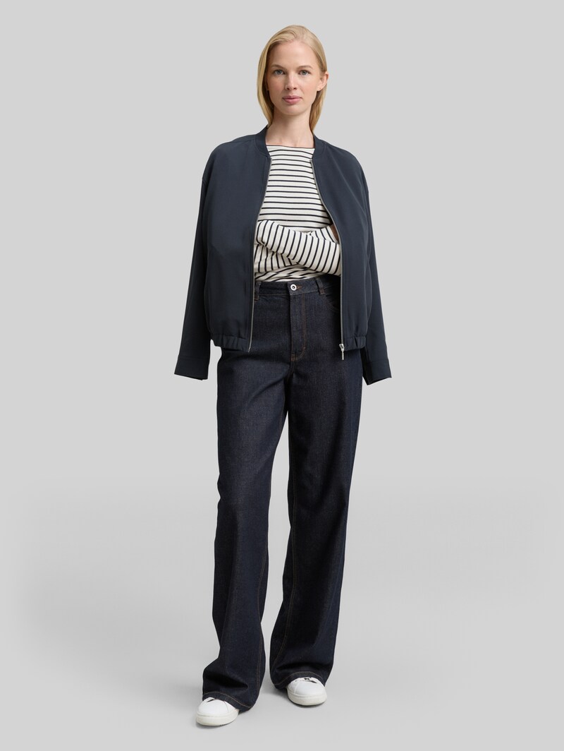 Tom Tailor Langarmshirt mit Streifenmuster - Offwhite Navy Tee Stripe