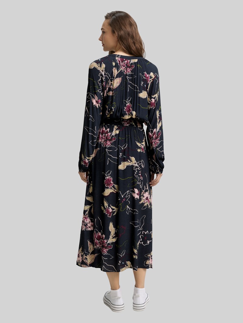 Tom Tailor Maxi-Kleid mit Blumenmuster - Big Flower Design