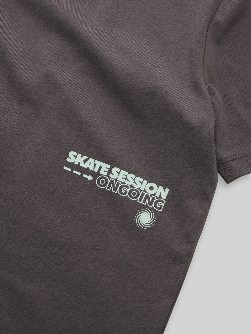 Tom Tailor T-Shirt mit Print - Dark Urban Grey