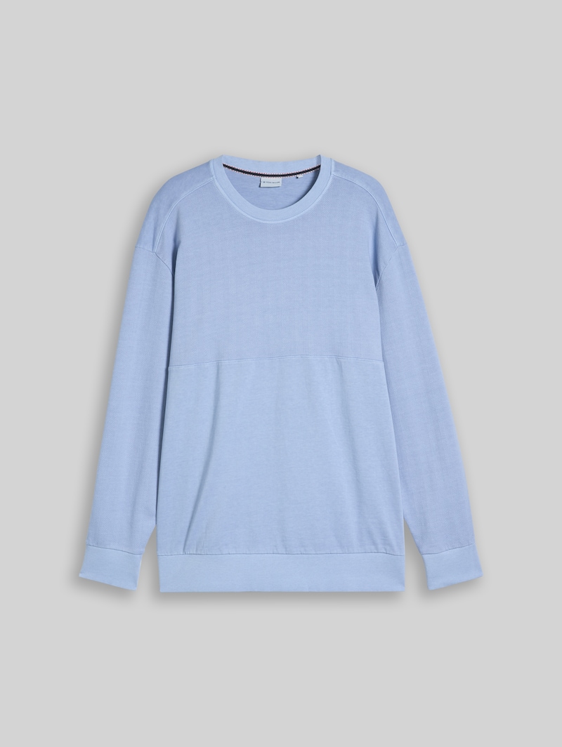 Tom Tailor Plus Size - Sweatshirt im Used-Look - Pale Blue