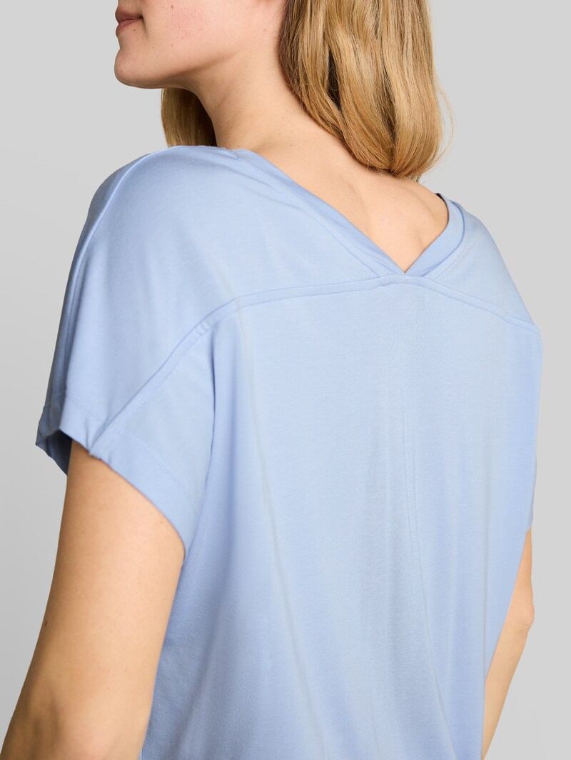Tom Tailor T-Shirt mit V-Ausschnitt - Kentucky Blue