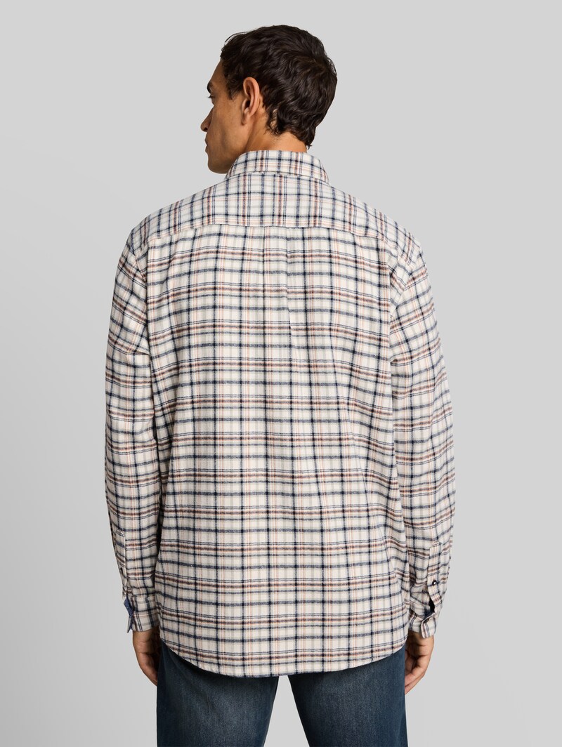 Tom Tailor Comfort Fit Flanell-Hemd mit Karomuster - White Based Mint Check