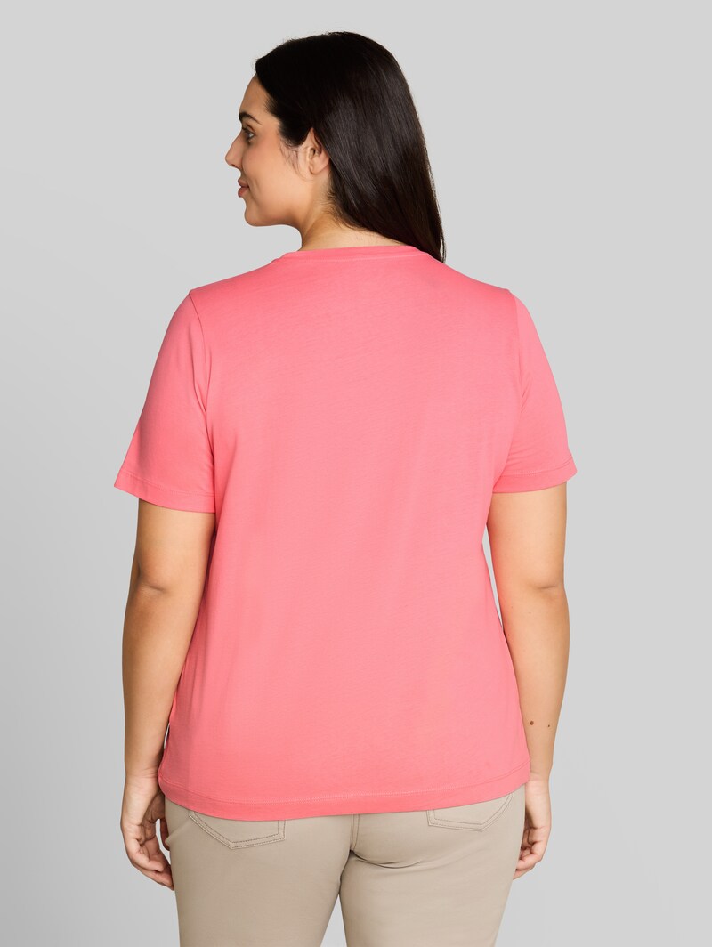 Tom Tailor Plus Size - T-Shirt mit Print - Soft Fuchsia Pink
