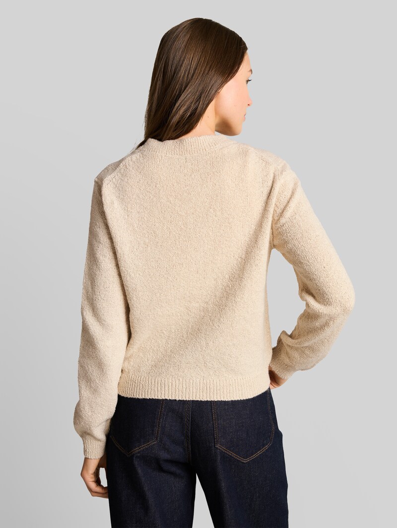 Tom Tailor Cardigan mit Rundhalsausschnitt - Sand Stone Beige