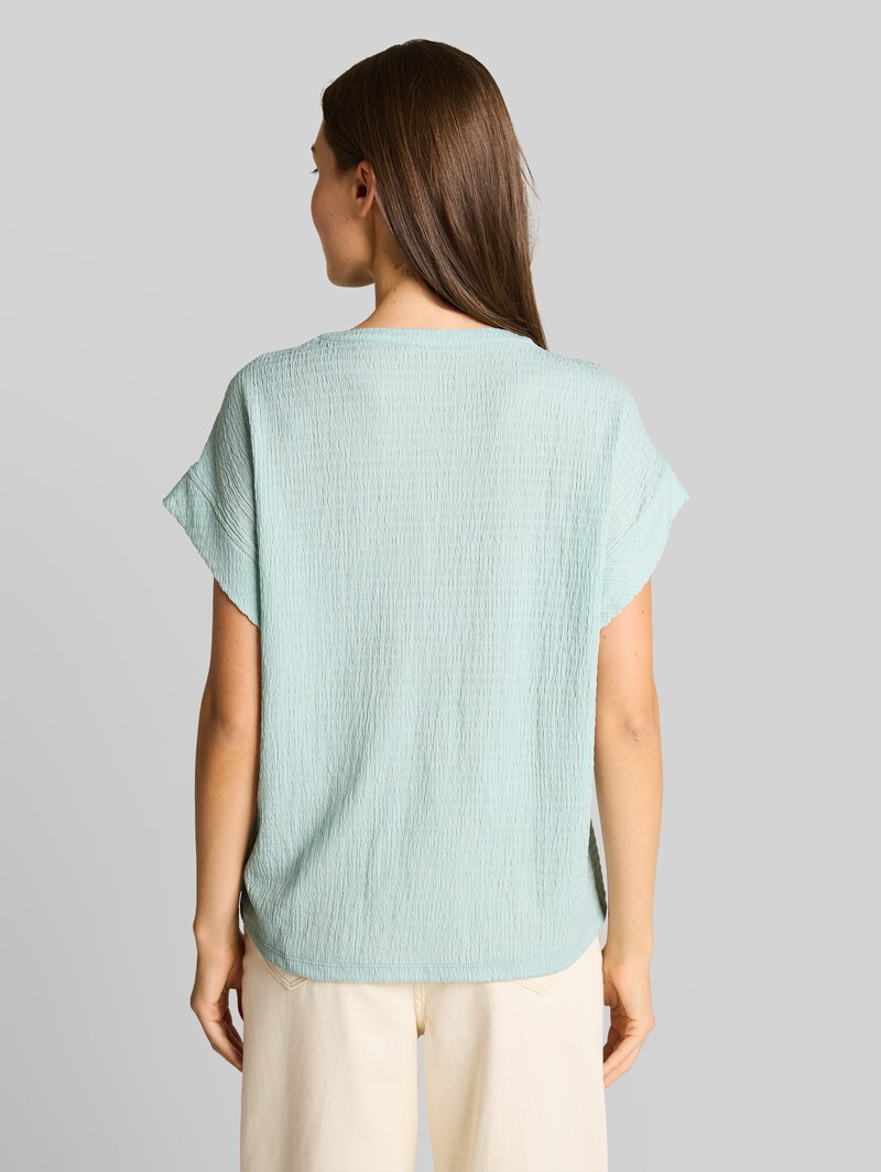 Tom Tailor Crinkle T-Shirt - Blue Haze