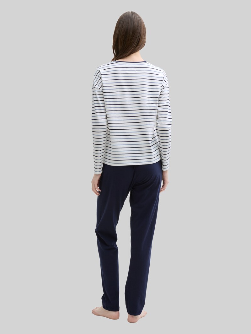 Tom Tailor Pyjama-Set mit Streifenmuster - Blue Stripe