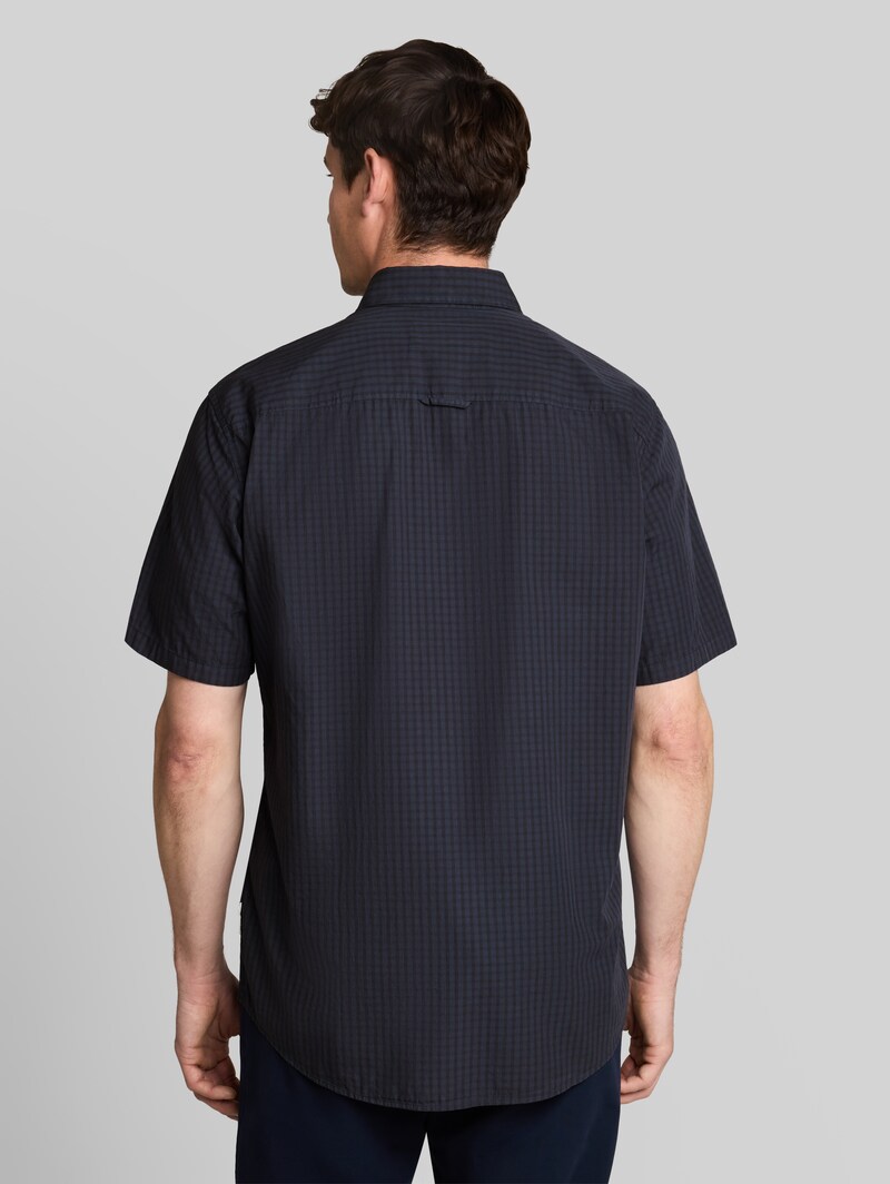 Tom Tailor Regular Fit Kurzarmhemd mit Karomuster - Navy Check