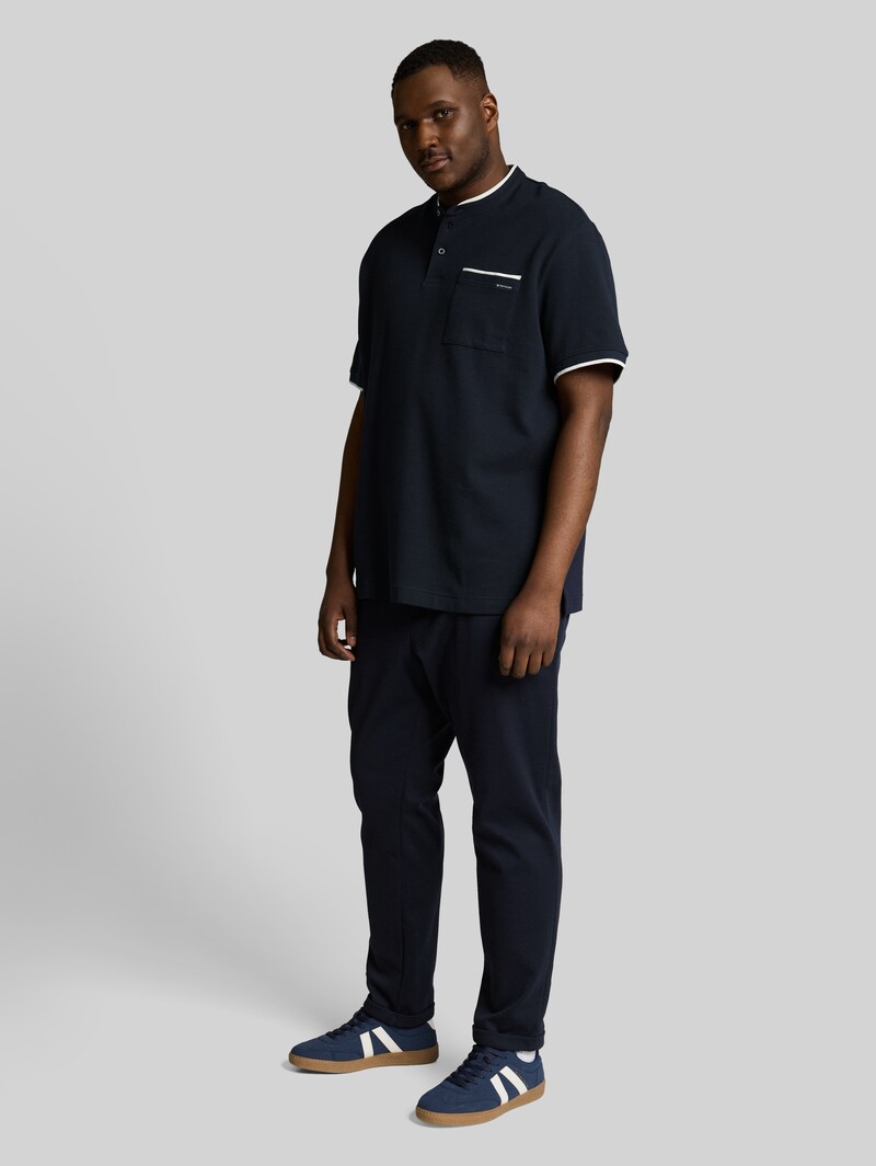Tom Tailor Plus Size - Poloshirt mit Brusttasche - Sky Captain Blue Ottoman