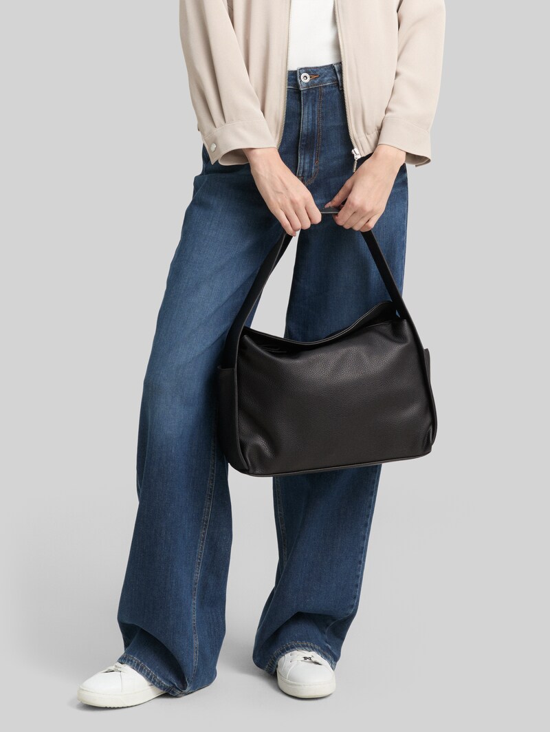 Tom Tailor TTROWAN L Beuteltasche mit kontrastfarbenen Kanten - Schwarz / Black