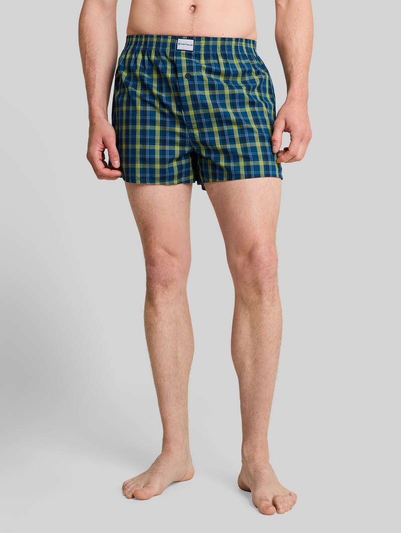 Tom Tailor Boxershorts mit Karomuster im 2er-Pack - Blue-medium-check
