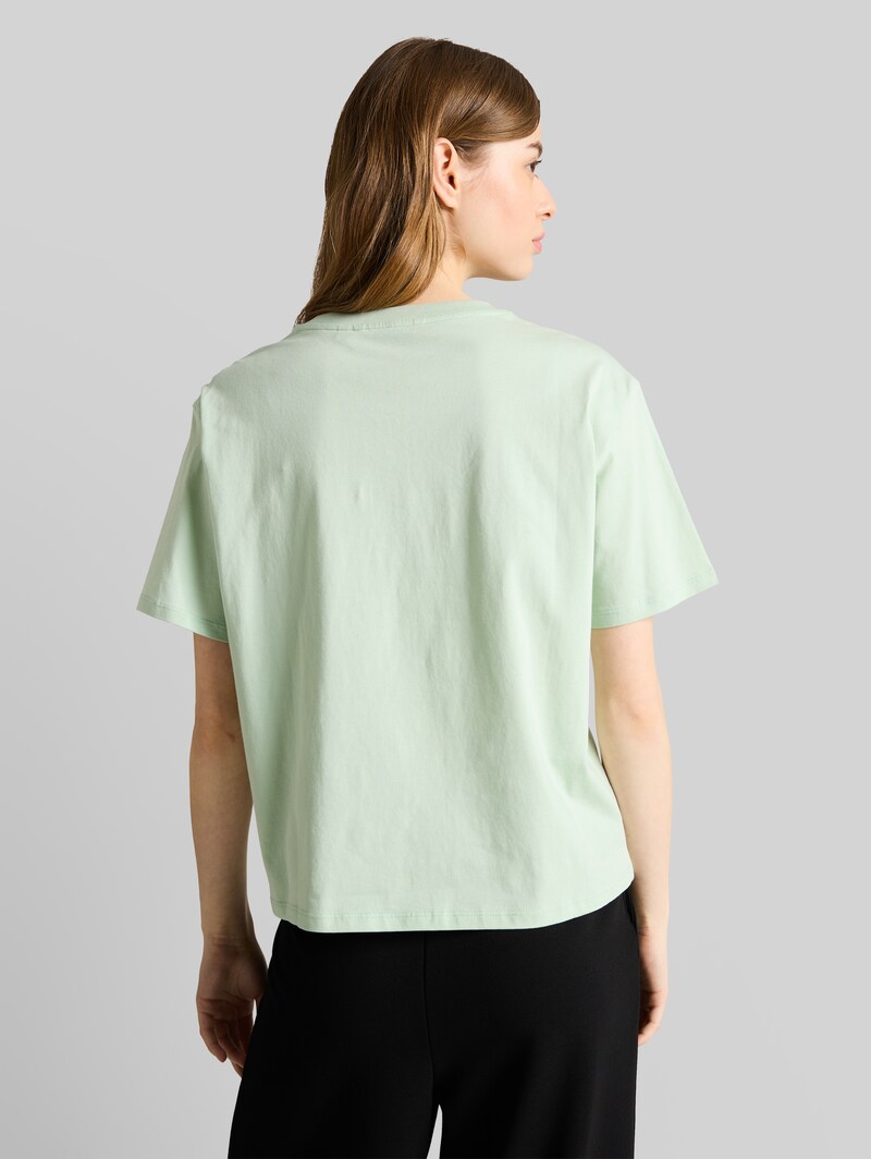 Tom Tailor Boxy Fit T-Shirt mit Stickerei - Light Matcha Green