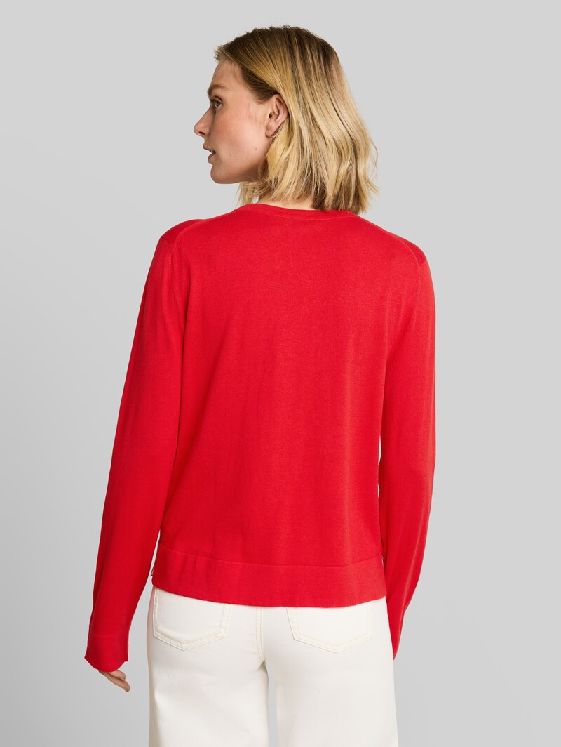Tom Tailor Strickpullover mit Seidenanteil - Soft Scarlet Red