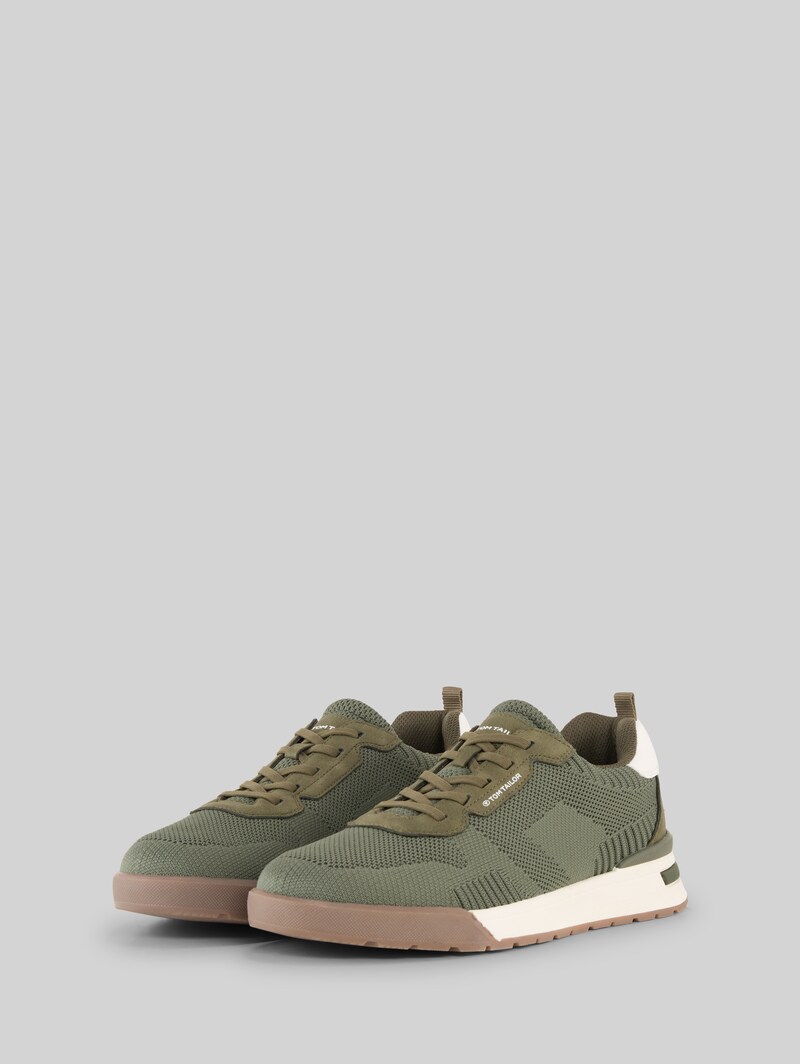Tom Tailor Sneaker mit Mesh - Khaki
