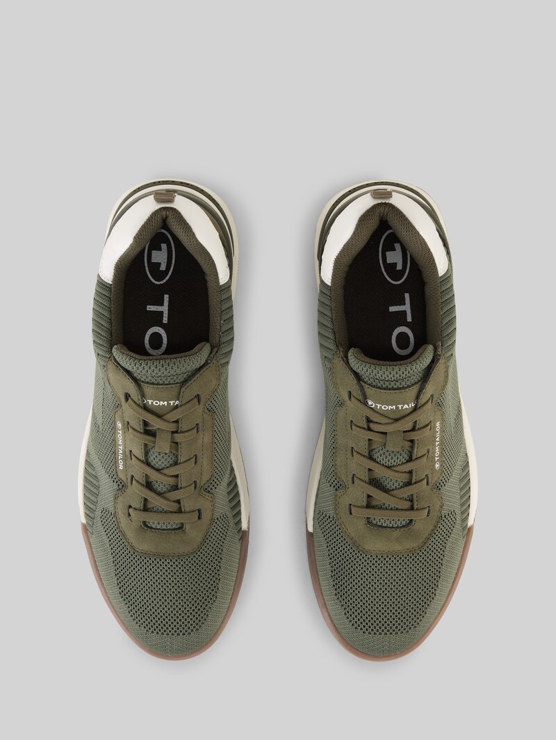 Tom Tailor Sneaker mit Mesh - Khaki