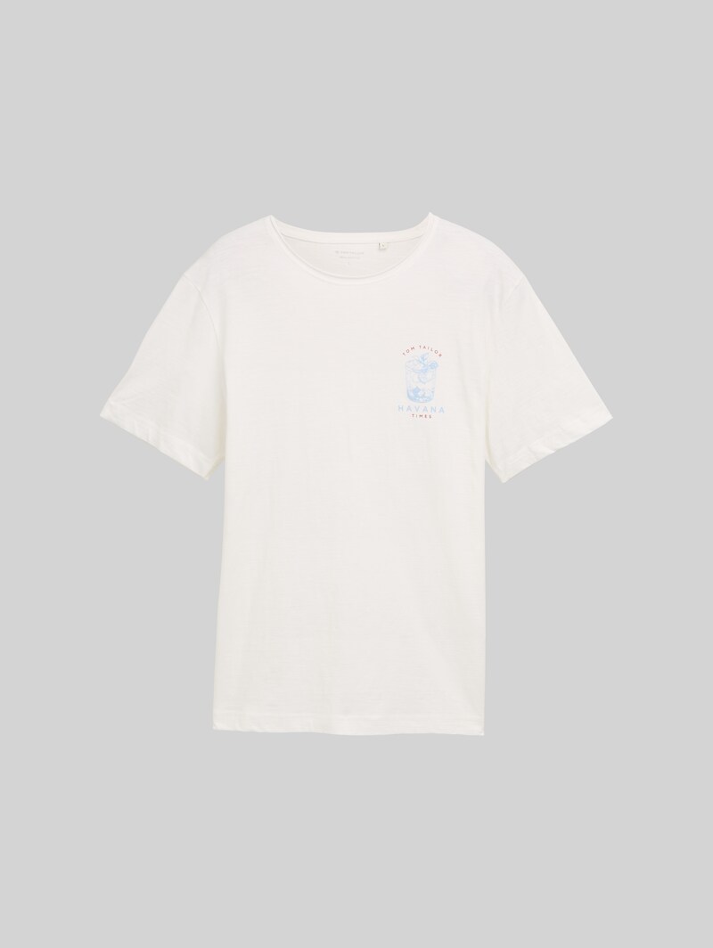 Tom Tailor T-Shirt mit Print - Off White