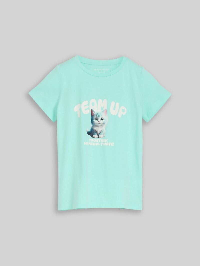 Tom Tailor T-Shirt mit Foto-Print - Light Mint