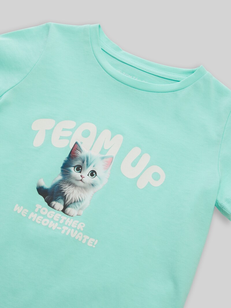 Tom Tailor T-Shirt mit Foto-Print - Light Mint
