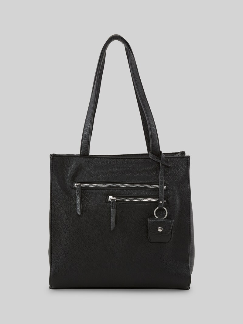 Tom Tailor TTWINONA M Shopper mit Reißverschluss-Details - Schwarz / Black Tom Tailor TTWINONA M Shopper mit Reißverschluss-Details - Schwarz / Black