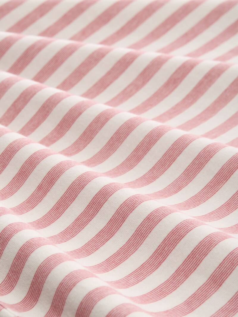 Tom Tailor T-Shirt mit Streifenmuster - Rose White Yd Stripe