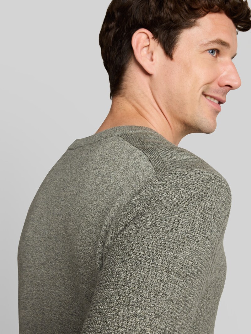 Tom Tailor Strickpullover aus Baumwolle - Mouline Mint Green