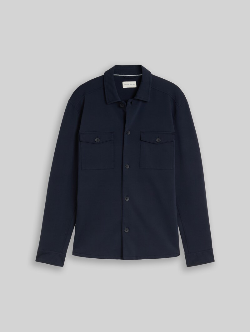 Tom Tailor Sweat-Overshirt mit Taschen - Sky Captain Blue