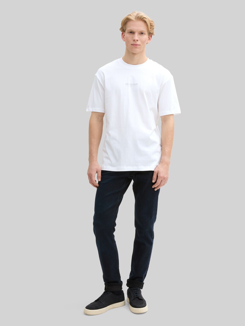 Tom Tailor Relaxed Fit T-Shirt aus Baumwolle - White