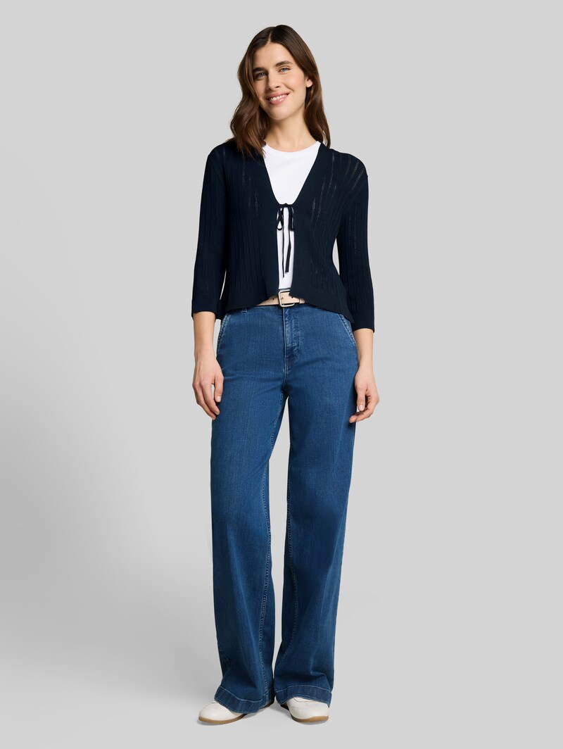 Tom Tailor Cardigan mit Schleifendetail - Sky Captain Blue