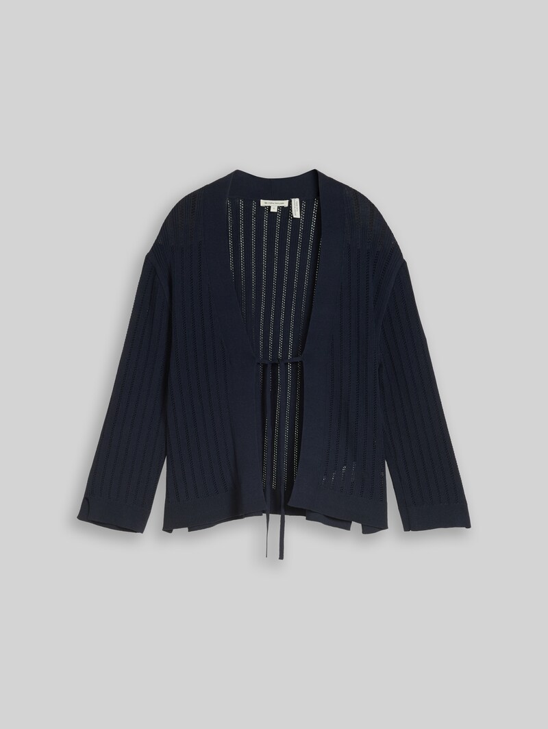 Tom Tailor Cardigan mit Schleifendetail - Sky Captain Blue