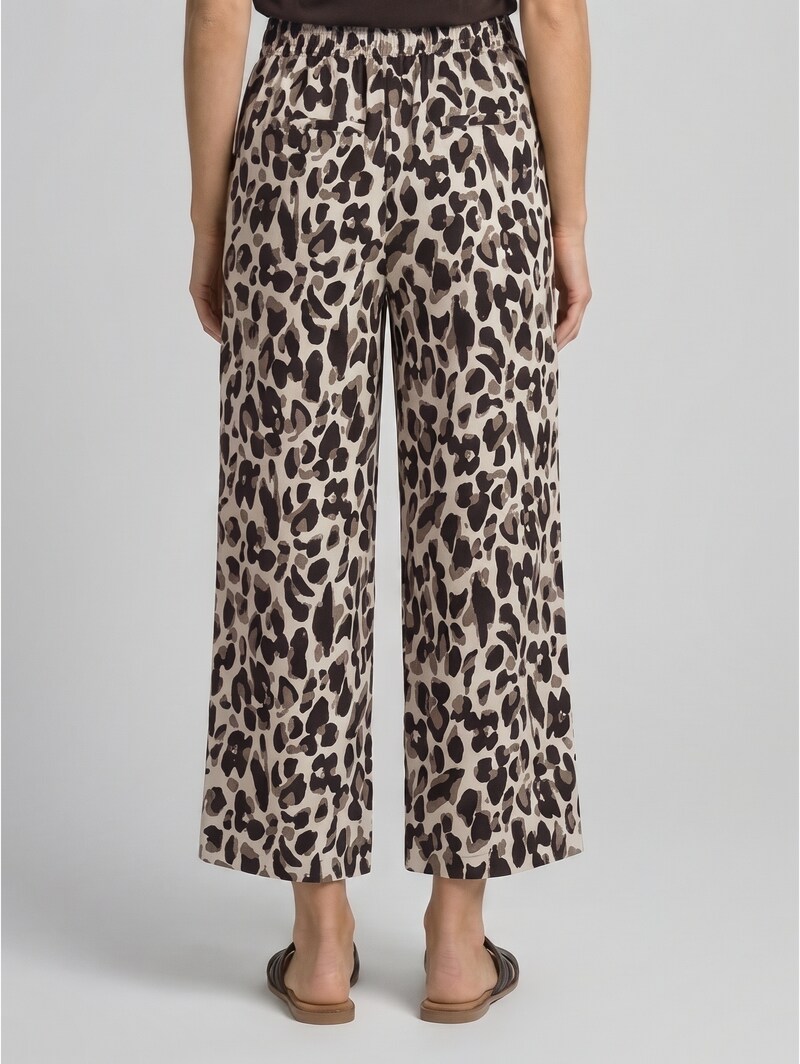 Tom Tailor Culotte aus Viskose - Brown Beige Leo Print Tom Tailor Culotte aus Viskose - Brown Beige Leo Print