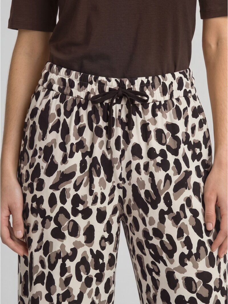 Tom Tailor Culotte aus Viskose - Brown Beige Leo Print