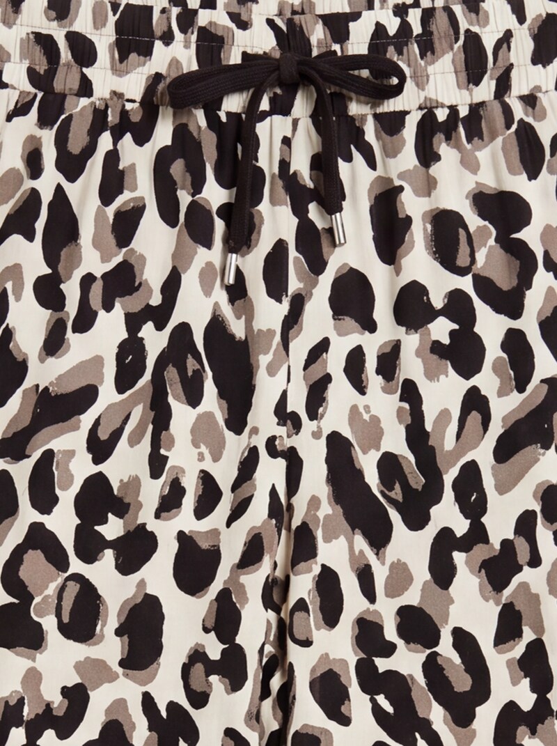 Tom Tailor Culotte aus Viskose - Brown Beige Leo Print