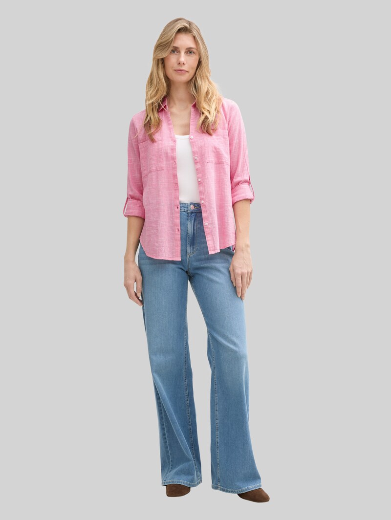 Tom Tailor Bluse mit Brusttaschen - Bright Rose