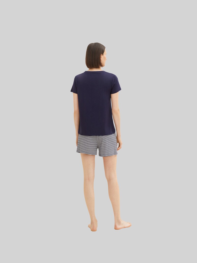 Tom Tailor Pyjama-Set mit Streifenmuster - Blue Ring