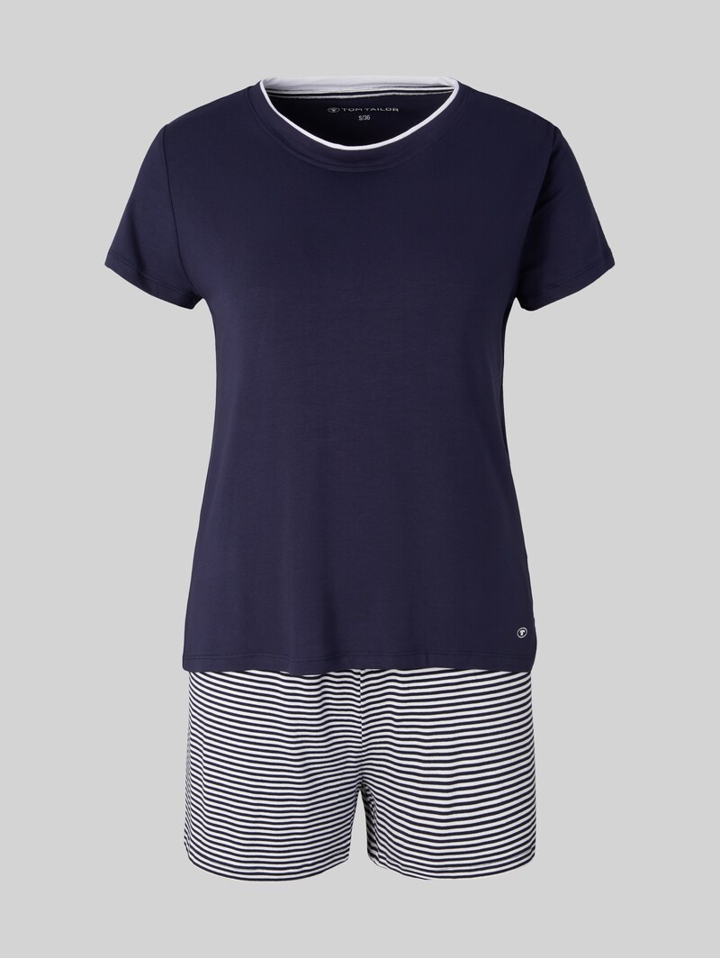 Tom Tailor Pyjama-Set mit Streifenmuster - Blue Ring