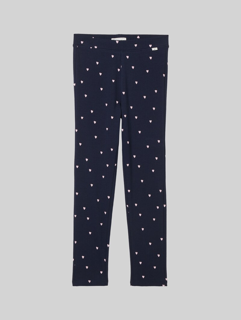 Tom Tailor Leggings mit Herzmuster - Dark Blue Pink Heart