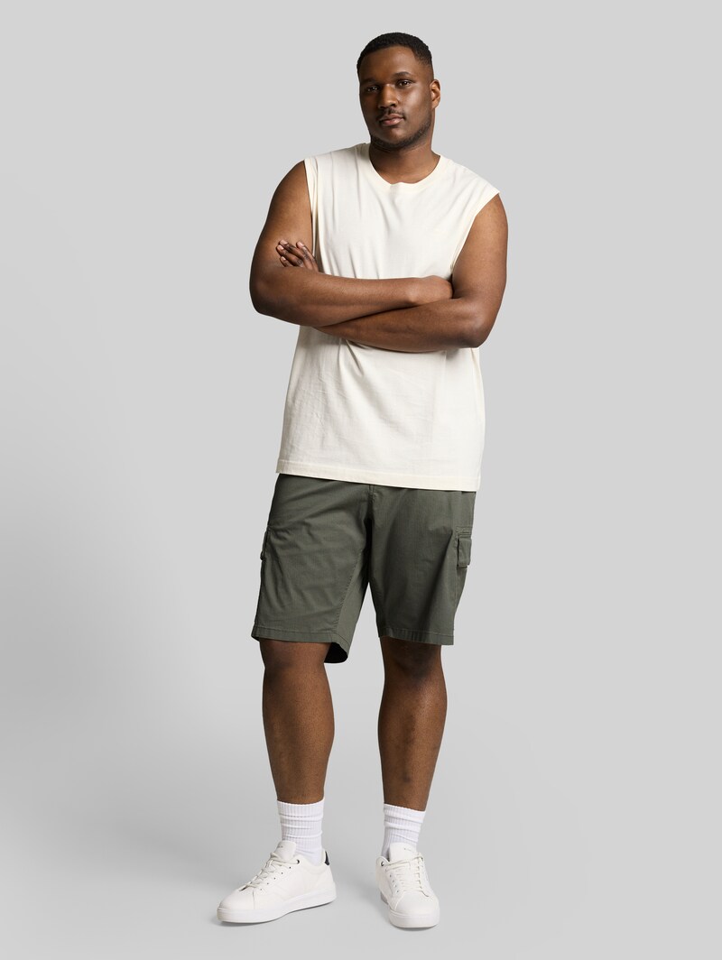 Tom Tailor Plus Size - TTPLUS REGULAR Cargo Shorts - Khaki Mini Geometric Print